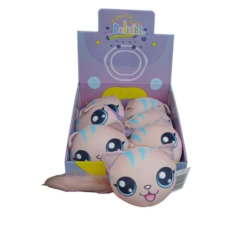 PELUŞ KUYRUKLU SQUSIHY PEMBE KEDİ 290595 *36