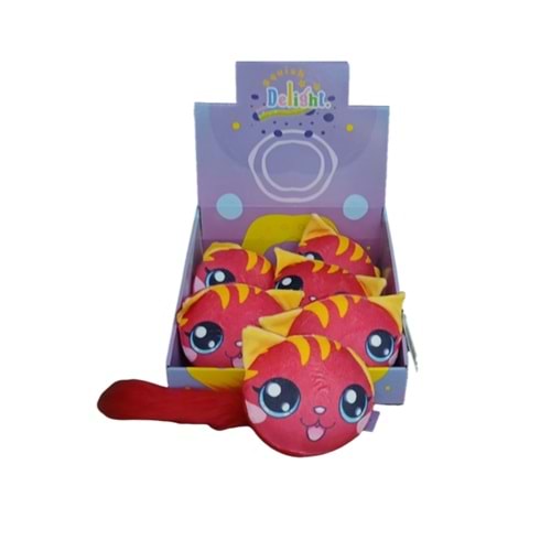 PELUŞ KUYRUKLU SQUSIHY KEDİ KIRMIZI 290571 *36