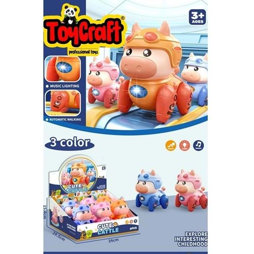 TOYCRAFT DİSPLAY 6 LI IŞIKLI MÜZİKLİ SEVİMLİ İNEK * 60 QB-48Y