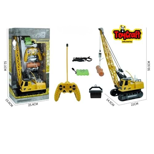 TOYCRAFT 12 KANAL ŞARJLI UZ. KUM. VİNÇ DEV BOY *8 8062E