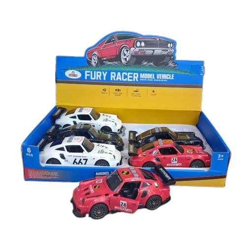FURY RACER MÜZİKLİ SÜRTMELİ PORSCHE BS-1AA *72