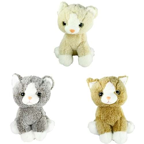 PELUS 23CM 3 ASORTI OTURAN KEDI PB31184-22 *72