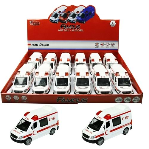 CEKBIRAK ISIKLI AMBULANS ve SESLI 1:30 AMB. TIN-588A-AMB *48