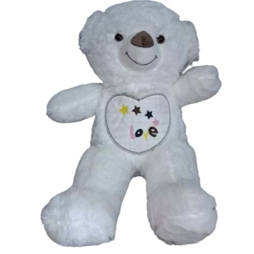 PELUŞ SALAŞ AYICIK LOVE İŞLEMELİ KALP 70 CM POL-1085 *40
