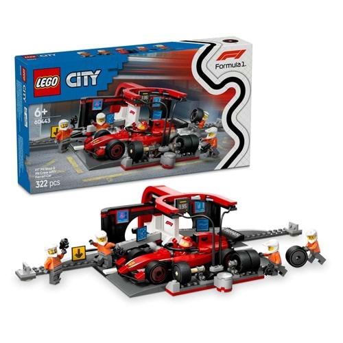 LEGO CİTY FERRARİ ARABA F1 PİT STOP EKİP 60443