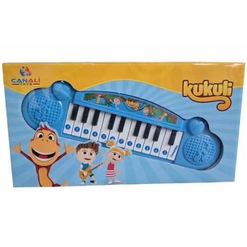 KUKULİ PİYANO PİLLİ SESLİ MAVİ CNL-6180 *72