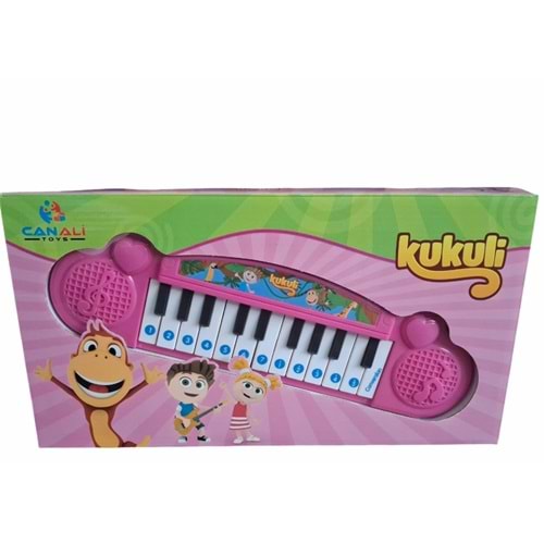 KUKULİ PİYANO PİLLİ SESLİ PEMBE CNL-6180 *72