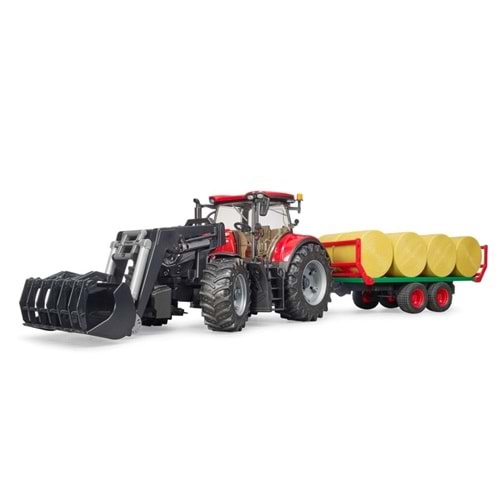 BRUDER CASE OPTUM KEPÇELİ TRAKTÖR RÖMORK BR03198 *
