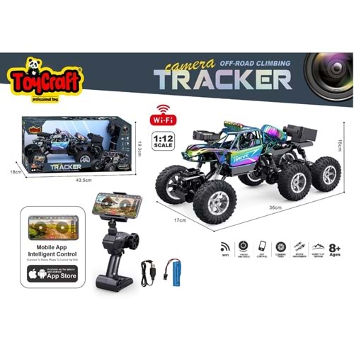 TOYCRAFT KAMERALI 1:12 TELEF. CONTROL ŞARJLI DUMAN ATAN 6 KANAL OFF ROAD CAR * 8 SY203KK-11U