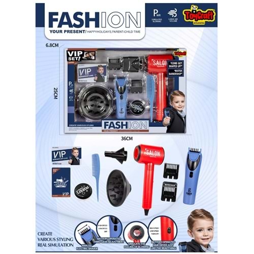 TOYCRAFT PİLLİ ERKEK KUAFÖR SETİ *24 QY042