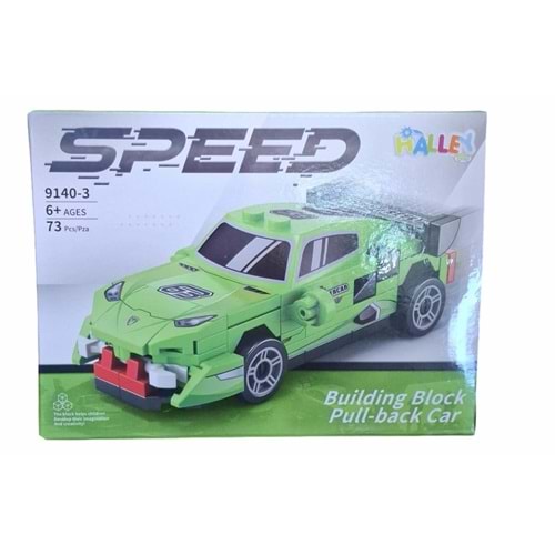 SEHER SPEED YEŞİL BLOK ARABA OYUNCAK 9140-3 *144