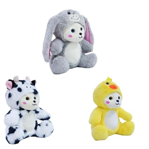 PELUŞ 23 CM SEVİMLİ 4 ASORTİ HAYVANLAR PL62432 *48