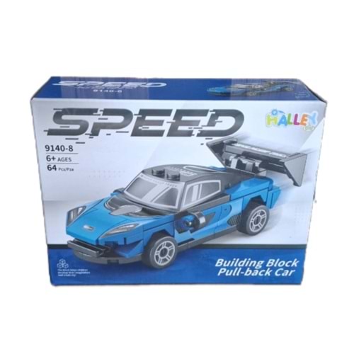 SEHER SPEED MAVİ ARABA 64 PRÇ 9140-8 *144