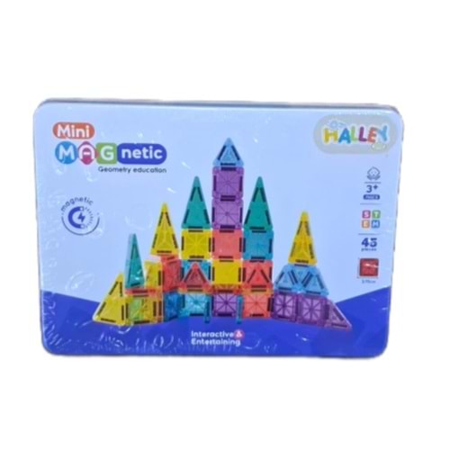 SEHER MAGNET YAPI BLOK SETİ 45 PARÇA METAL KUTU SH59833 *48