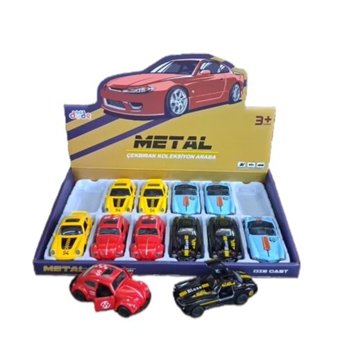 Seher 1:43 Çek Bırak Klasik Arabalar Display 4362C *216