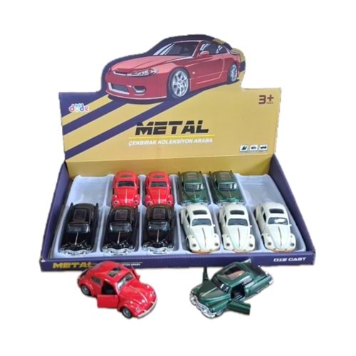 Seher 1:36 Çek Bırak Klasik Araba Üç Kapılı Metal 36191C *144