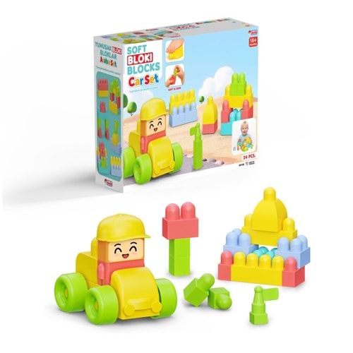 YUMUŞAK BLOKLAR ARABA SET 24 PRÇ 04128 *12