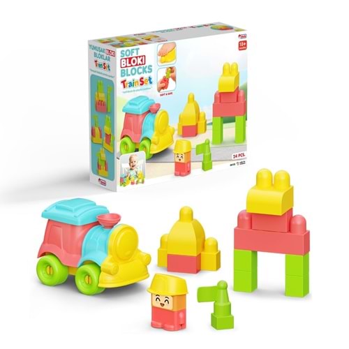 YUMUŞAK BLOKLAR TREN SET 24 PRÇ 04122 *12