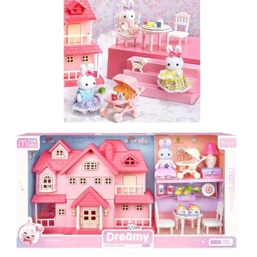 MG BAY DREAMY MİNİ TAVŞAN BÜYÜK VİLLA OYUN SETİ 6718 *18