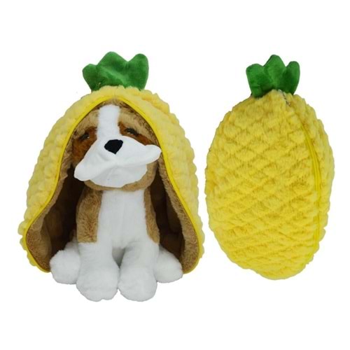 PELUŞ ANANAS FERMUARLI KÖPEK PL62383 *?
