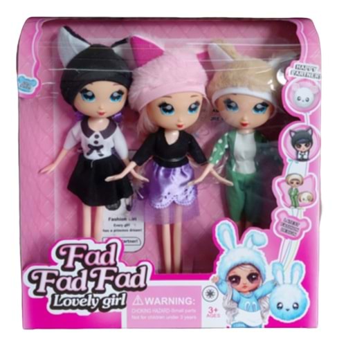 KUTULU 3-LÜ MODA BEBEKLERİ 8353 *36