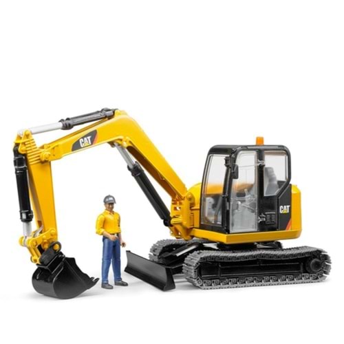 BRUDER CAT MİNİ EKSKAVATÖR VE İNŞAAT İŞÇİSİ BR02466