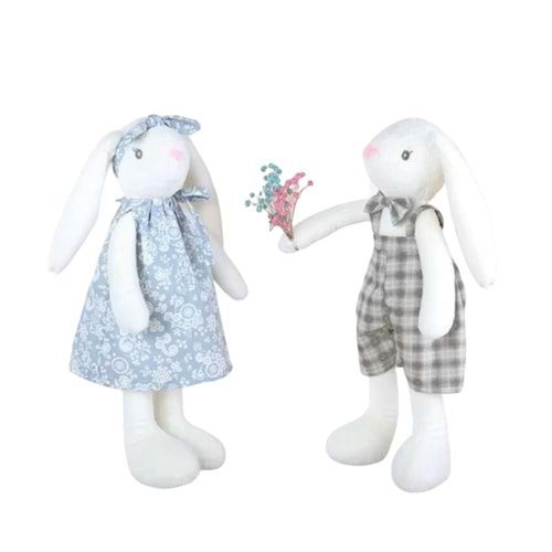 PELUŞ ELBİSELİ TAVŞAN 60 CM PL50169 *32