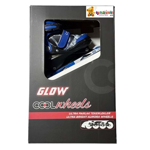 GLOW PATEN ULTRA PARLAK TEKERLEKLER MAVİ (30-33) FR38194 *6