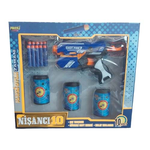 NİŞANCI 10 KUTULU HEDEFLİ DART ATAN TABANCA 10063 *24