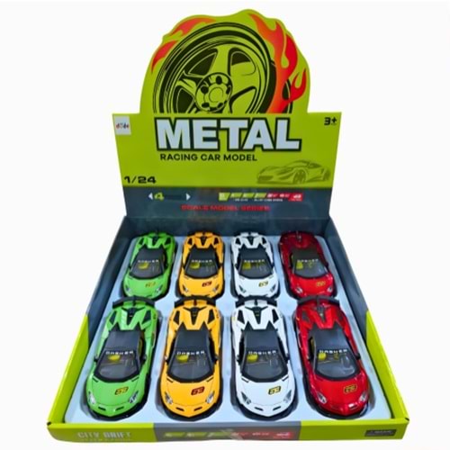SEHER 1:24 SESLİ IŞIKLI METAL MODEL ARABA 2421D *48