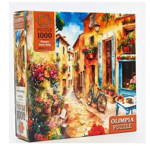 PUZZLE OLİMPİA FLOWERY STONE ROAD 1000 PRÇ 15004 *12