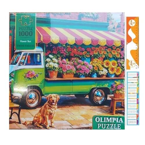 PUZZLE OLİMPİA FLOWER BUS 1000 PRÇ 15014 *12