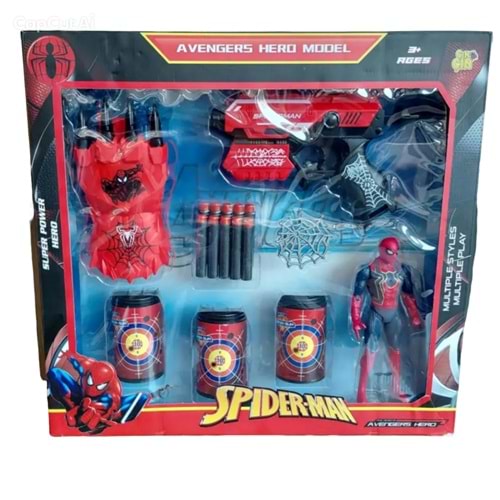 HEDEFLİ ELDİVEN SPIDERMAN DART ATICI SET FAB.10092 *18
