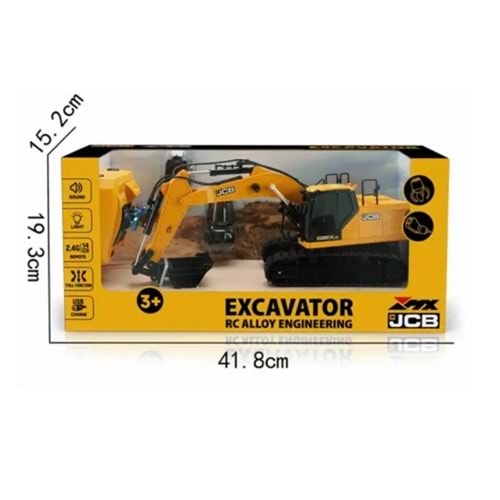 SEHER 2.4G JCB LİSANSLI ŞARJLI KUMANDALI EKSKAVATÖR SH59567 *12