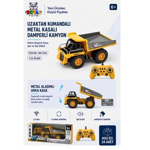 METAL KASALI DAMPERLİ UZM.KUM. İŞ MAKİNASI 789-415A *24
