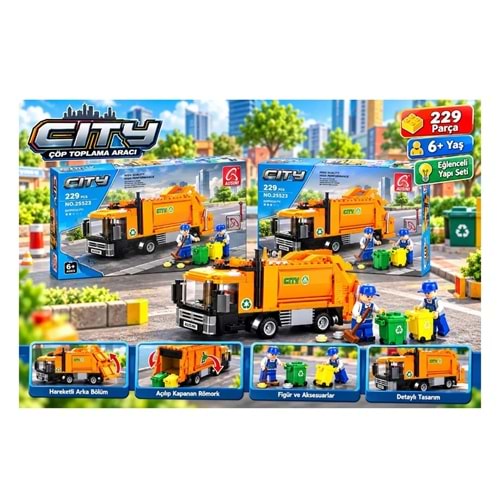 ASUNI LEGO CITY 229 PRÇ ÇÖP KAMYONU 25523 *36