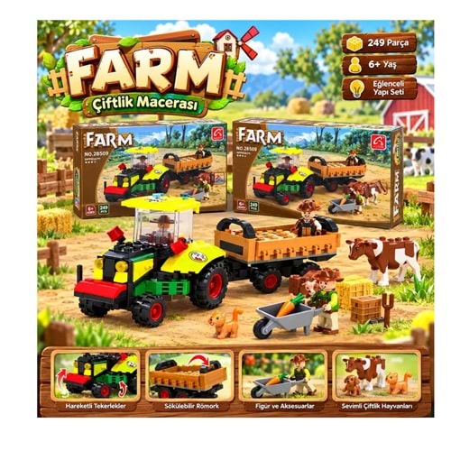 ASUNI LEGO 247 PRÇ ÇİFTLİK TRAKTÖR 28509 *36