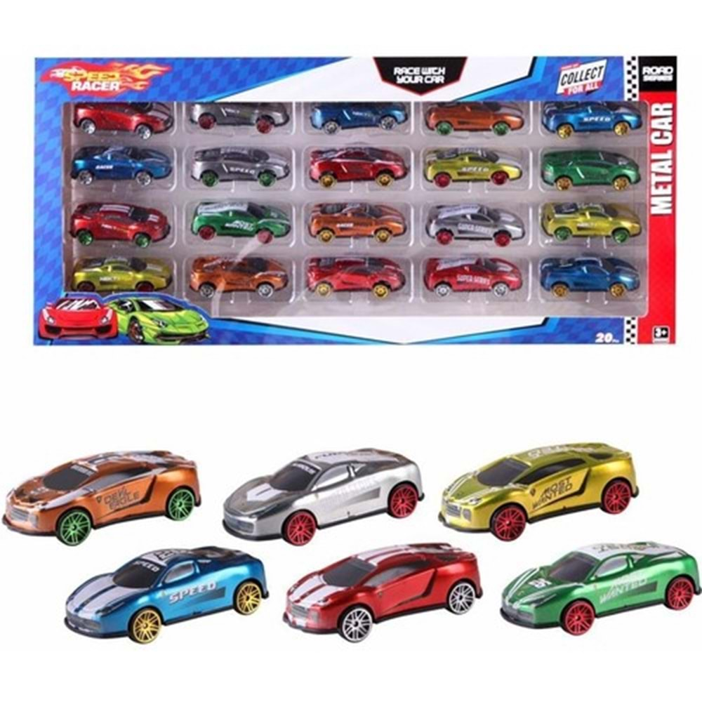 20 Lİ SPEED RACER METAL ARABA TOY-35 (36)