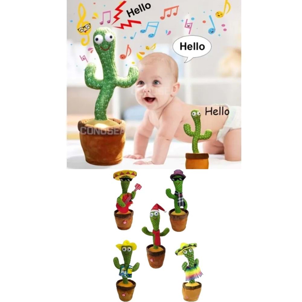 POŞETLİ MÜZİKLİ KAKTÜS *100