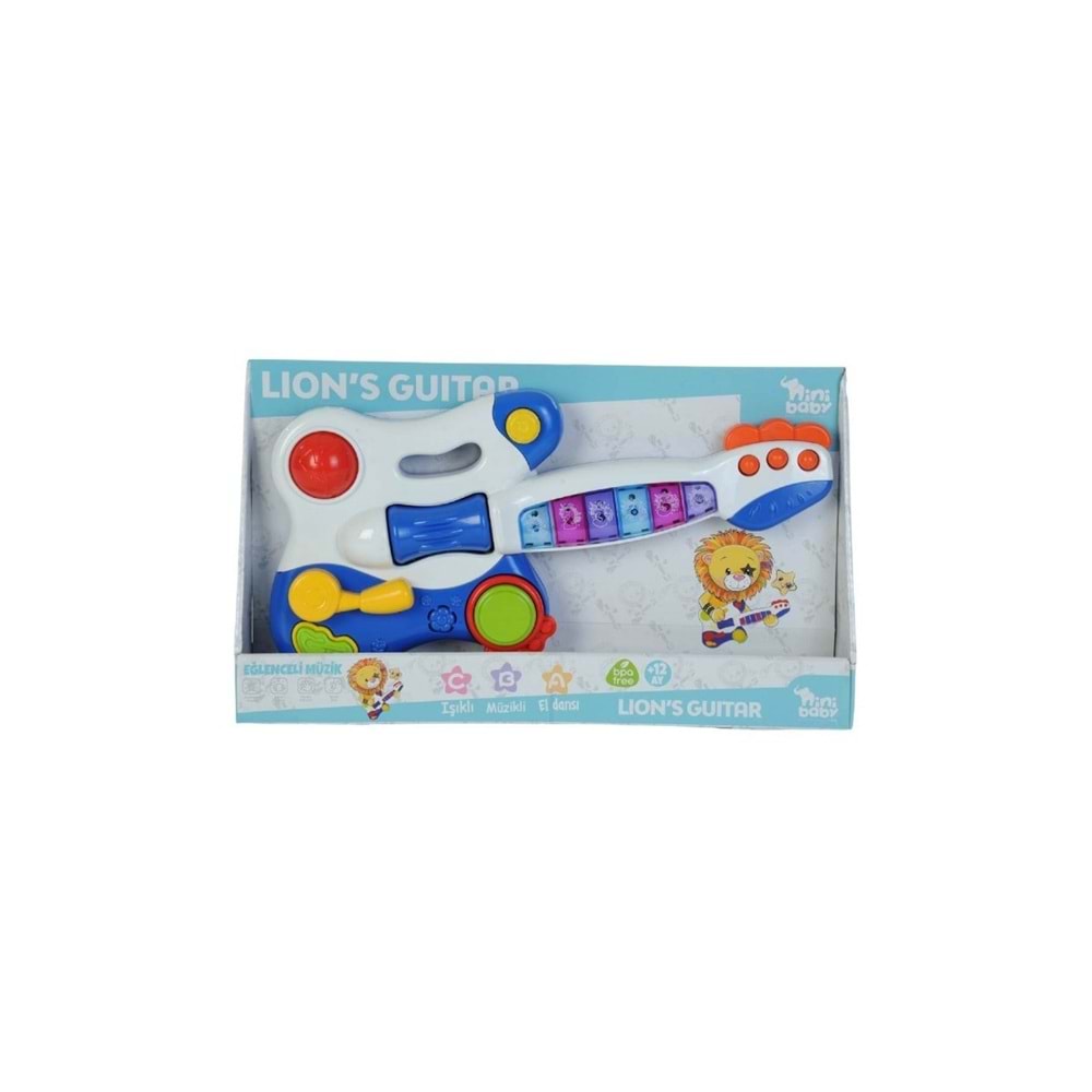 MİNİ BABY GİTAR LİON IŞIKLI MÜZİKLİ ER-208 (16)