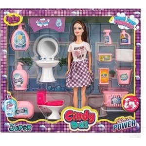 CİNDY DOLL LAVABO VE TEMİZLİK SETLİ BEBEK 02452 (12)