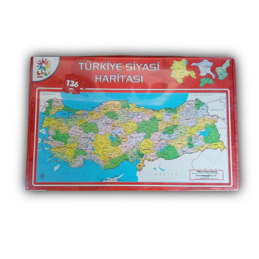 TÜRKİYE SİYASİ HARİTASI 136 PARÇA LCSH002 *24