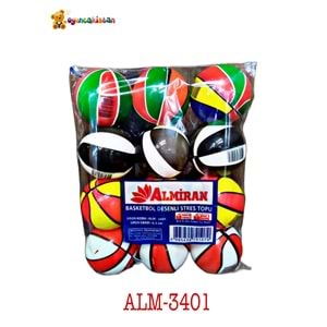 STRES TOP KÜÇÜK RENKLİ BASKET 6,3 CM ALM-3401 *720