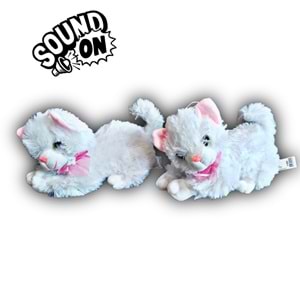 30 CM SESLİ İRİ GÖZ KEDİ PL62696 *70