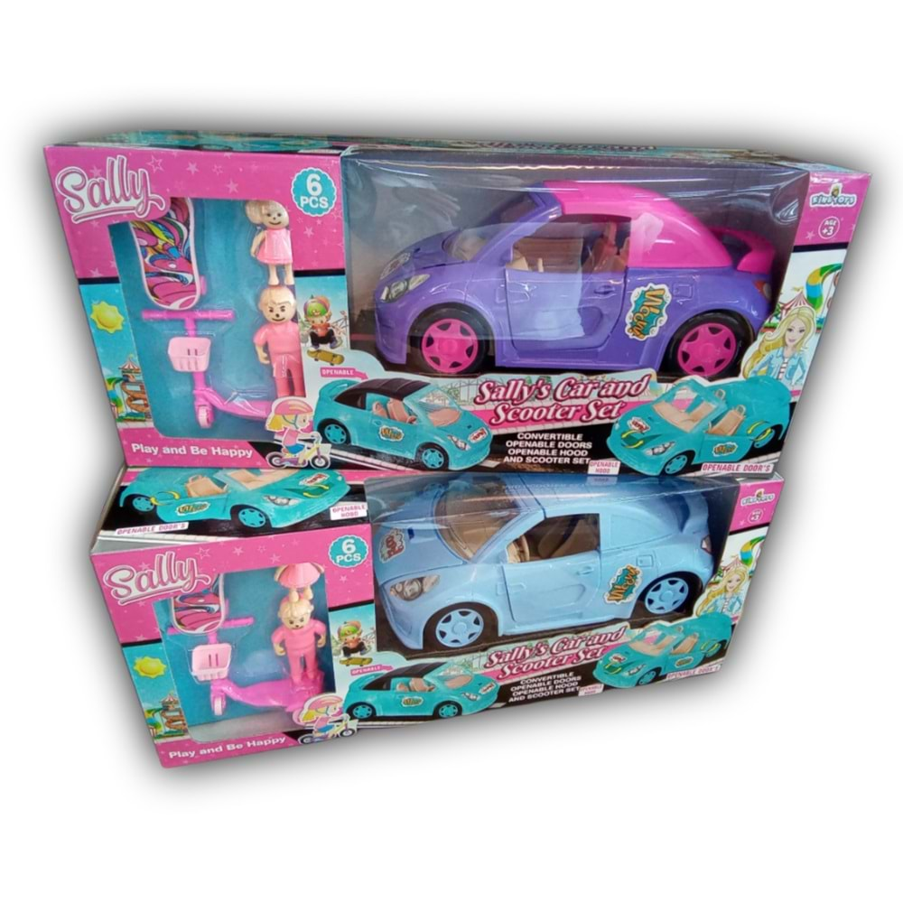 ENG-1138 SALLY'S CAR AND SCOOTER SET *12