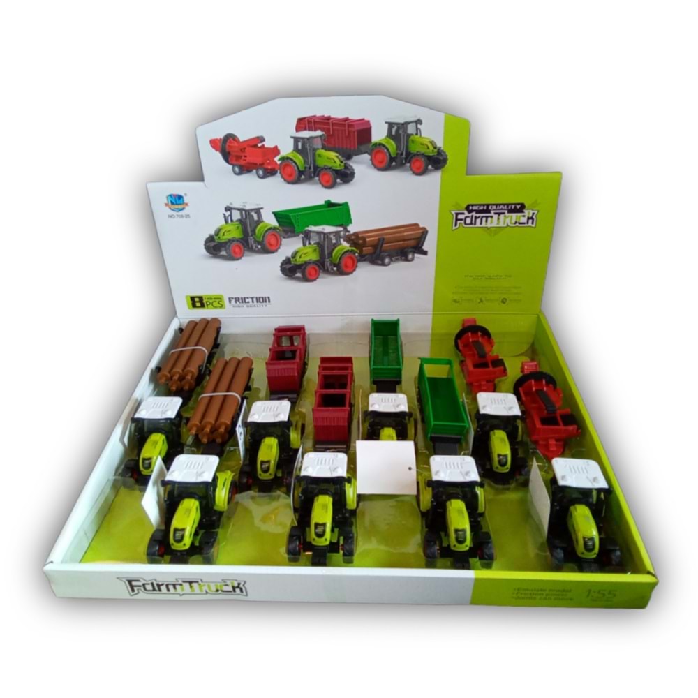 KZL-706-25 YESIL TRAKTOR ROMORKLU 4 ASS*80