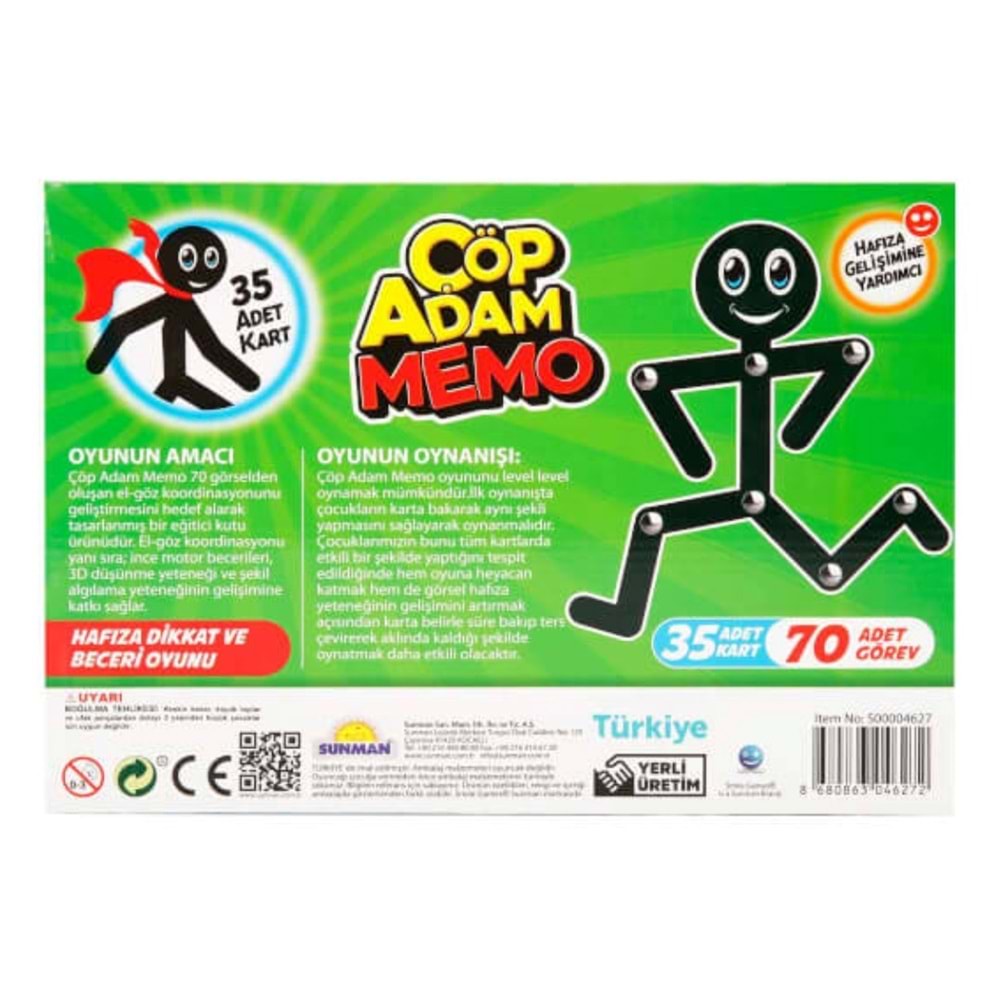 OYUN ÇÖP ADAM MEMO 38PRÇ. S00004627*12