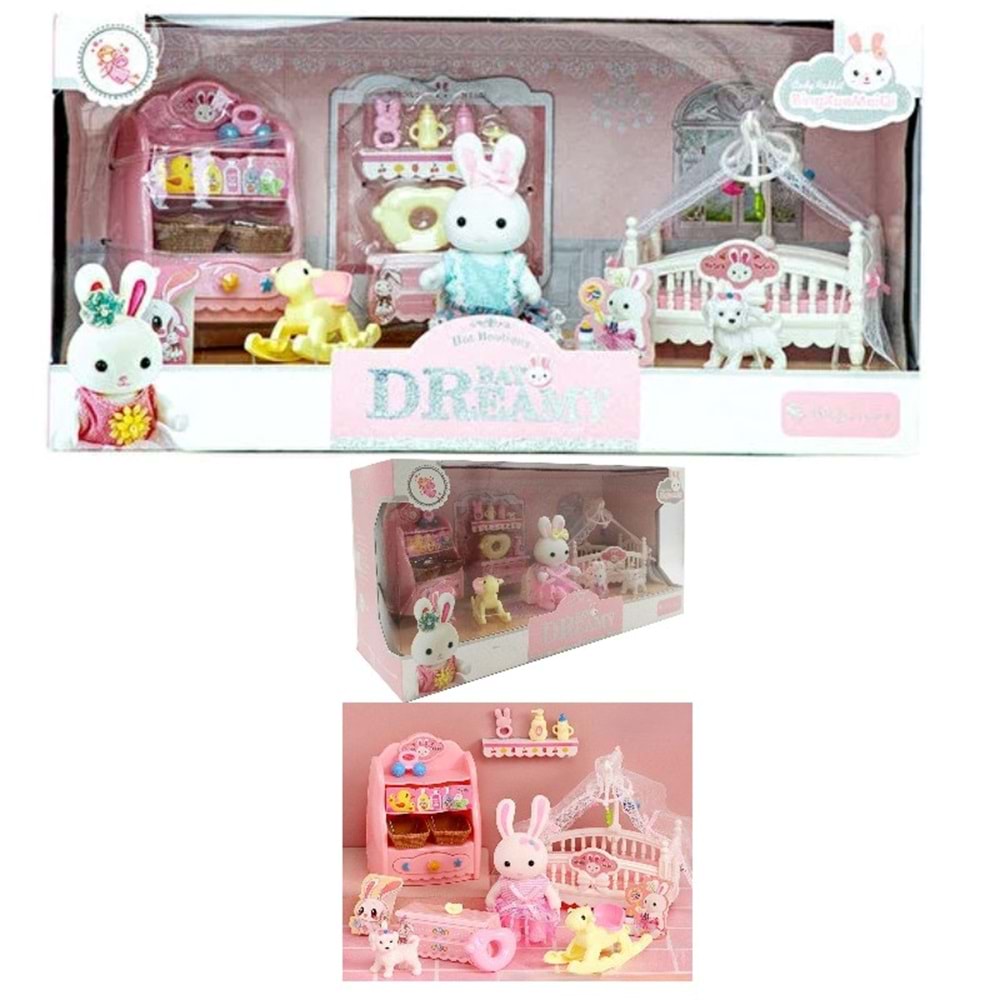 BAY DREAMY MİNİ TAVŞAN-BEBEK ODASI OYUN SETİ 6618 *12