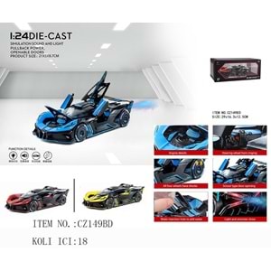 SESLİ IŞIKLI METAL BUGATTİ MODEL ARAÇ CZ149BD *18
