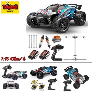 TOYCRAFT 45KM/H 1:16 ELEKTRİKLİ SERVO MOTOR SPOR ARAÇ ARAZİ HS18322/HS18324 * 8